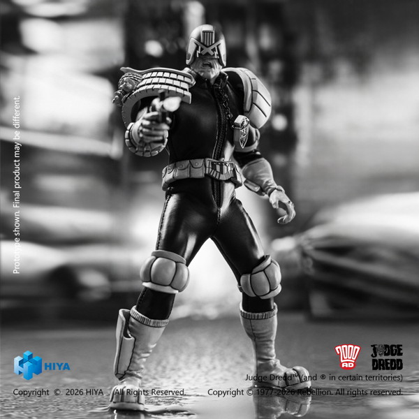 ジャッジ・ドレッド 1/12 アクションフィギュア ブラック＆ホワイト Ver.