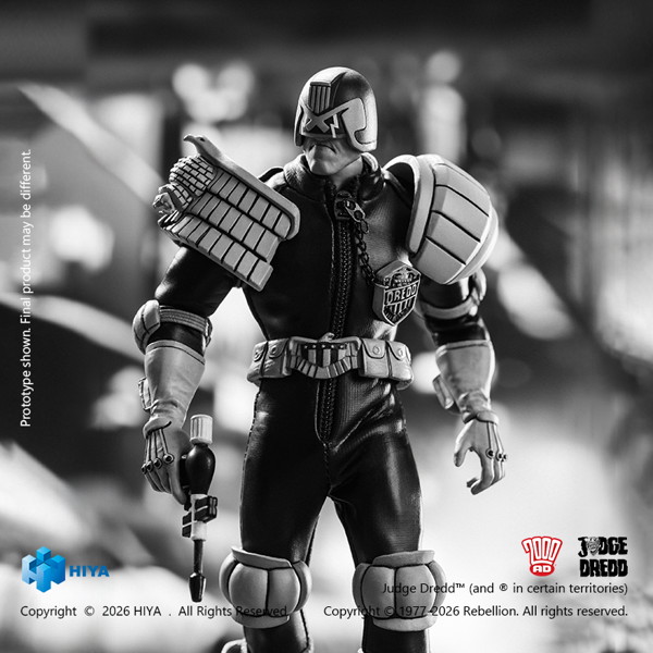 ジャッジ・ドレッド 1/12 アクションフィギュア ブラック＆ホワイト Ver.
