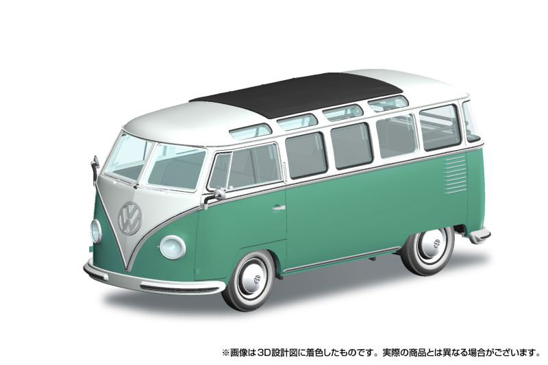 楽プラ スナップキット 1/32 フォルクスワーゲン バス（ブルーホワイト×ターコイズ） 【30-WT】