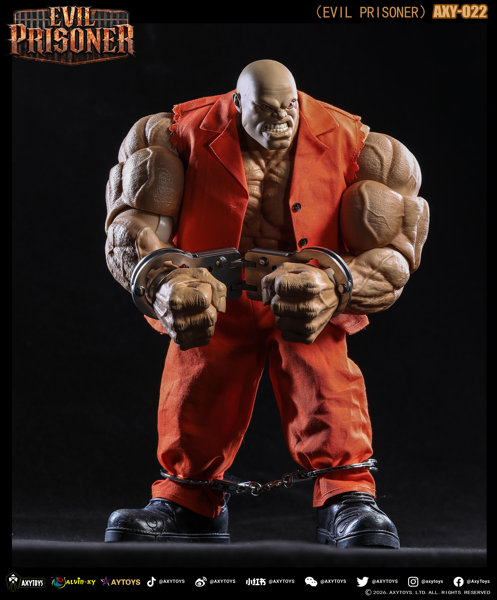 AXYTOYS EVIL PRISONER（イーブルプリズナー） 1/12スケール可動フィギュア AXY-022 肌色