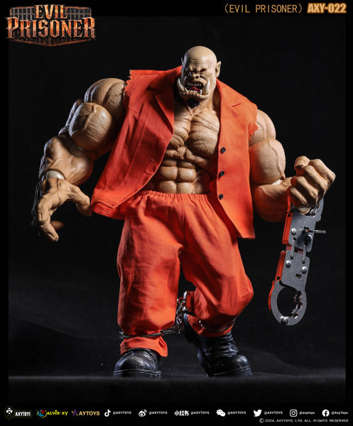 AXYTOYS EVIL PRISONER（イーブルプリズナー） 1/12スケール可動フィギュア AXY-022 肌色
