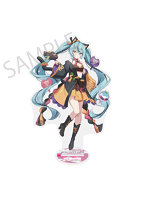 初音ミク×招き猫×真夏の熊谷 ダイカットビッグアクリルスタンド 初音ミク 黒 Art by イコモチ