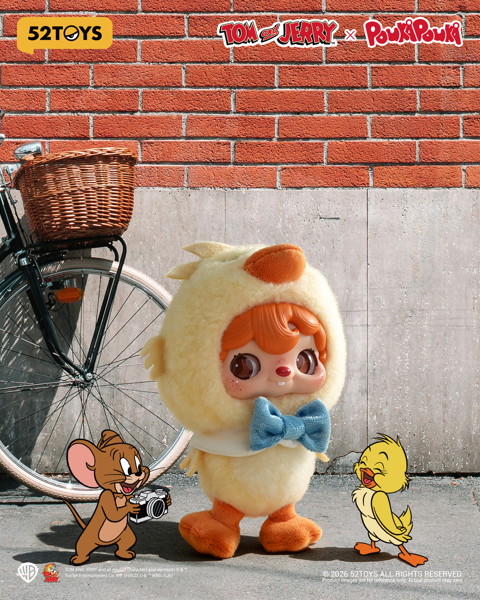 001_52TOYS BLINDBOX POUKAPOUKA×トムとジェリー トゥルー・フレンズ ぬいぐるみストラップ（1BOX=6個入）