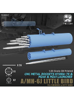 TC3D037 1/35 金属製Hydra70ロケット弾＆3Dプリント製 M260＆M261ロケットランチャー