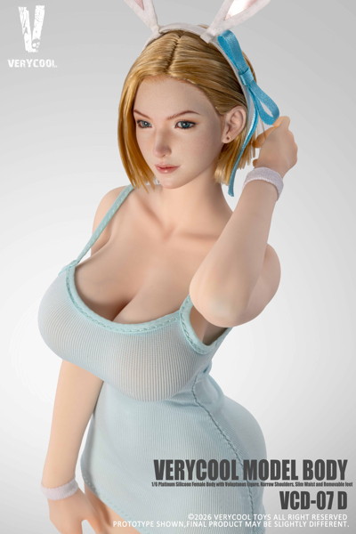 ベリークール 1/6 No.7 プラチナシリコン女性素体 ペールスキン ブルードレス
