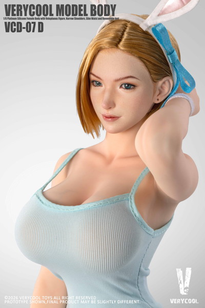 ベリークール 1/6 No.7 プラチナシリコン女性素体 ペールスキン ブルードレス