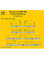 48CM4492 1/48 アエルマッキMB-326用・動翼セット・イタレリ