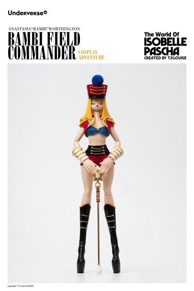 Underverse 1/6 Isabelle Pasha Series Cosplay Series Field Commander Bambi Action Figure