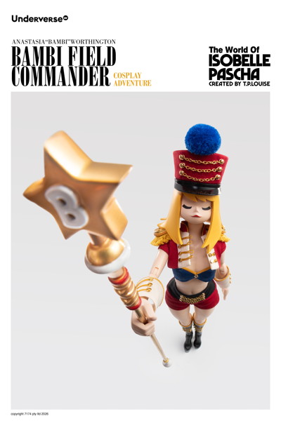 Underverse 1/6 Isabelle Pasha Series Cosplay Series Field Commander Bambi Action Figure