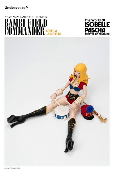 Underverse 1/6 Isabelle Pasha Series Cosplay Series Field Commander Bambi Action Figure