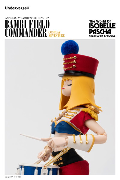Underverse 1/6 Isabelle Pasha Series Cosplay Series Field Commander Bambi Action Figure
