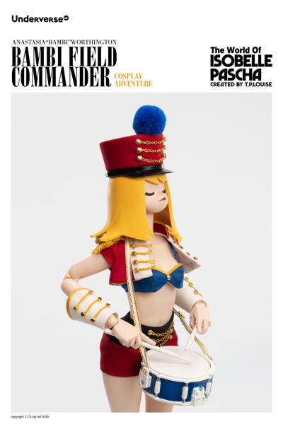 Underverse 1/6 Isabelle Pasha Series Cosplay Series Field Commander Bambi Action Figure