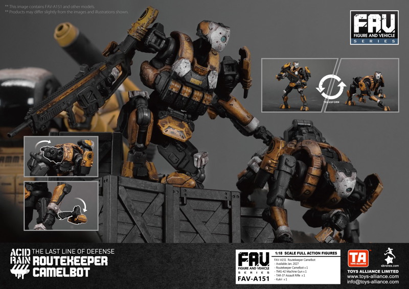 TOYS ALLIANCE LIMITED アシッドレイン 1/18スケール FAV-A151 ルートキーパー・キャメルボット