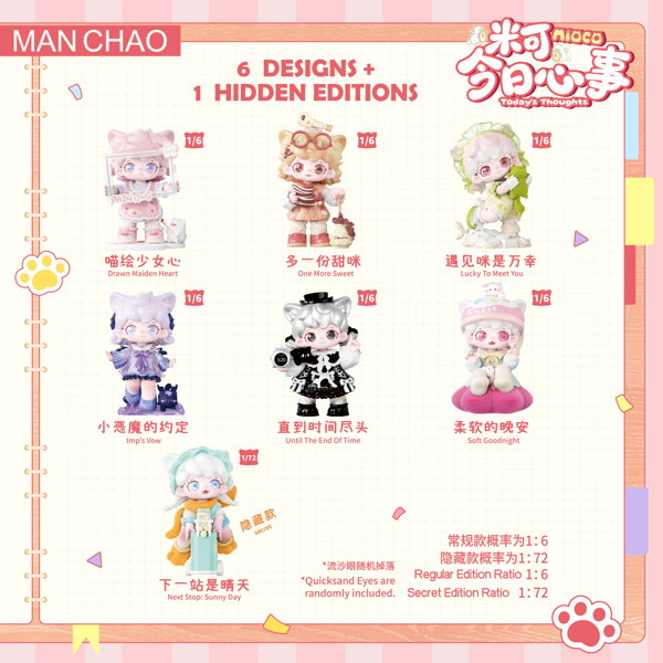 MAN CHAO Mioco 今日の気持ちシリーズ トレーディングフィギュア（1BOX=6個入）