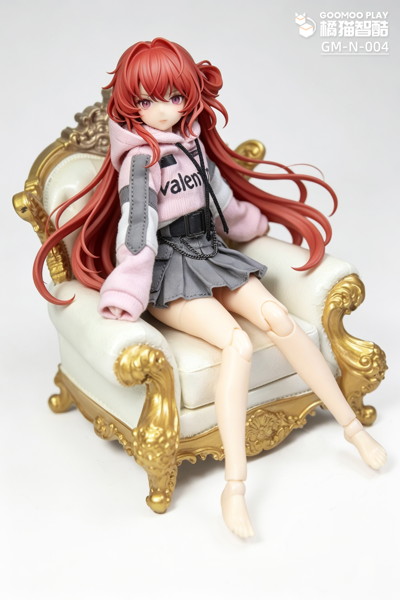 GOOMOO GM-N-004 パーカー＆スカートセット 1/12スケール可動フィギュア用着せ替え服