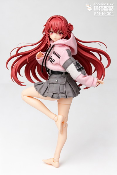 GOOMOO GM-N-004 パーカー＆スカートセット 1/12スケール可動フィギュア用着せ替え服