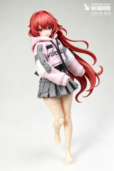 GOOMOO GM-N-004 パーカー＆スカートセット 1/12スケール可動フィギュア用着せ替え服