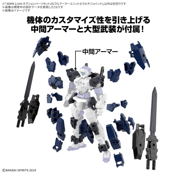 30MM 1/144 オプションパーツセット25（フルアーマーユニット3/マルチジョイント）