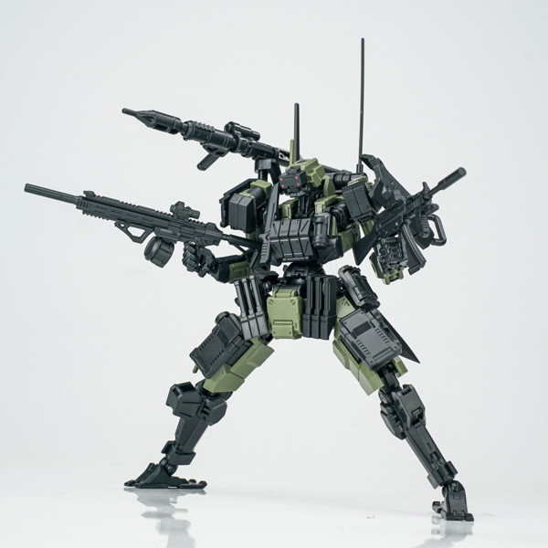 SHEIK MAINLAND 3 min project（スリーミニッツプロジェクト）シリーズ FENRIR（フェンリル）突撃型 1/18スケールプラスチックモデルキット（グリーン）