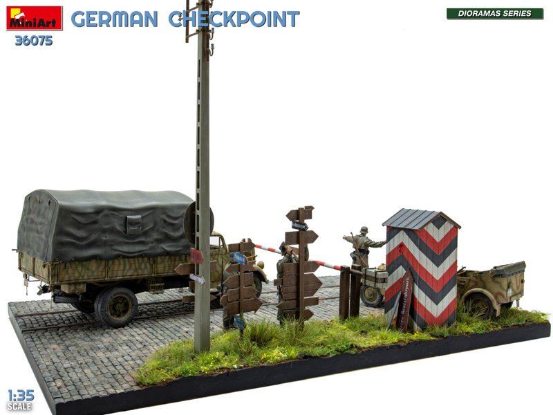 ドイツ軍検問所 3t 貨物トラック 3.6-36S ＆ Kfz.1 タイプ 170VK w/野戦憲兵隊 ビッグセット