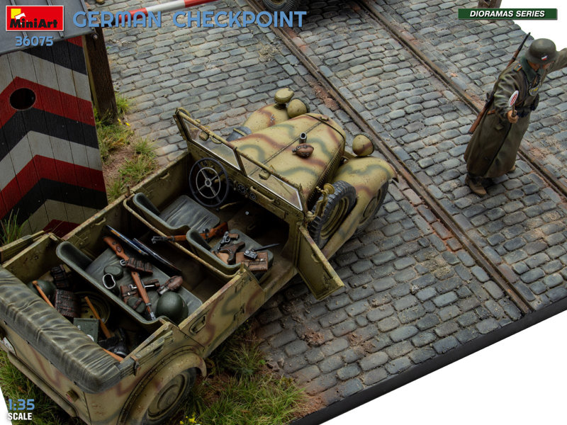 ドイツ軍検問所 3t 貨物トラック 3.6-36S ＆ Kfz.1 タイプ 170VK w/野戦憲兵隊 ビッグセット