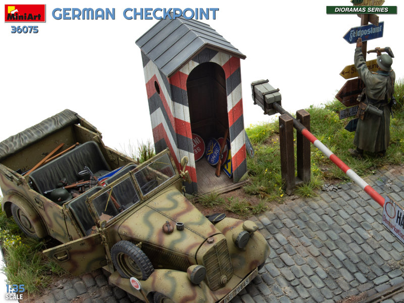ドイツ軍検問所 3t 貨物トラック 3.6-36S ＆ Kfz.1 タイプ 170VK w/野戦憲兵隊 ビッグセット