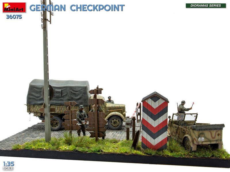 ドイツ軍検問所 3t 貨物トラック 3.6-36S ＆ Kfz.1 タイプ 170VK w/野戦憲兵隊 ビッグセット