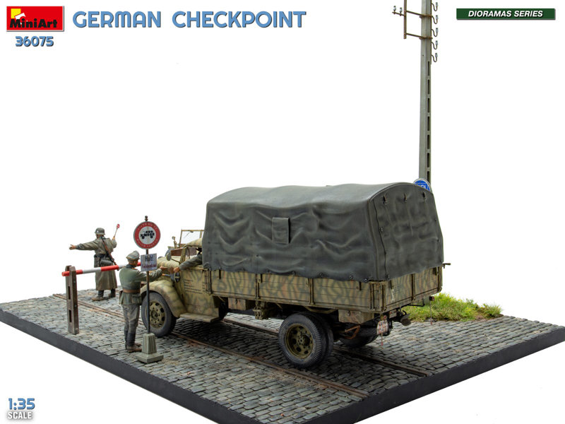 ドイツ軍検問所 3t 貨物トラック 3.6-36S ＆ Kfz.1 タイプ 170VK w/野戦憲兵隊 ビッグセット