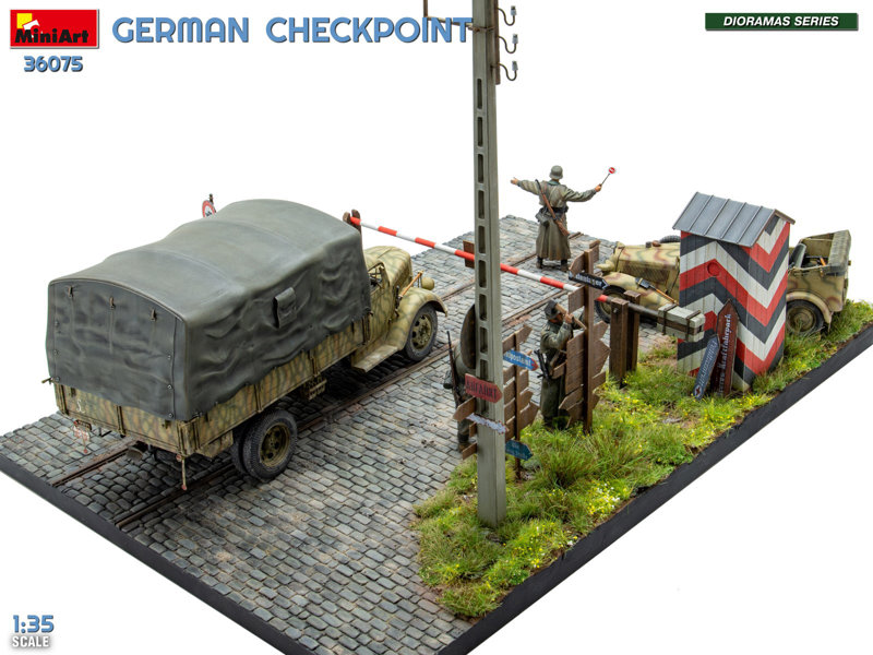 ドイツ軍検問所 3t 貨物トラック 3.6-36S ＆ Kfz.1 タイプ 170VK w/野戦憲兵隊 ビッグセット