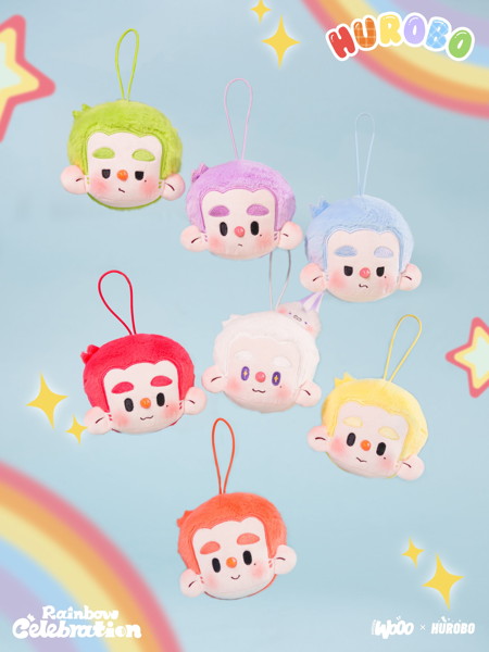 HUROBO レインボーセレブレーション ぬいぐるみペンダント（1BOX=6個入）