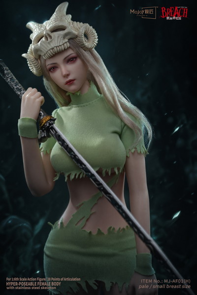 モジョイスタジオ 1/6 スレンダー フィメールボディ ヘッド付き グリーン