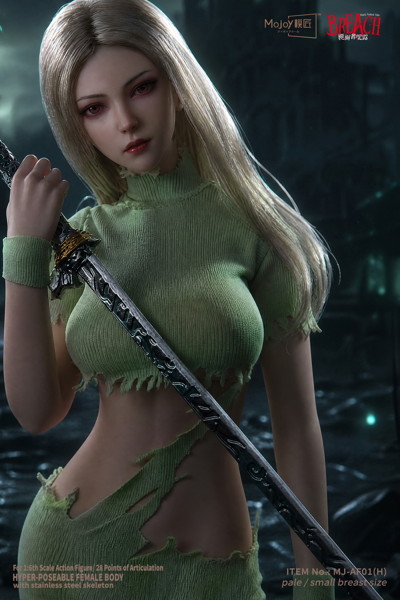 モジョイスタジオ 1/6 スレンダー フィメールボディ ヘッド付き グリーン