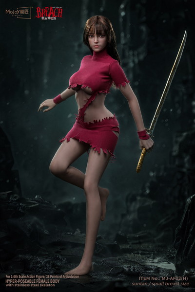 モジョイスタジオ 1/6 スレンダー フィメールボディ ヘッド付き レッド