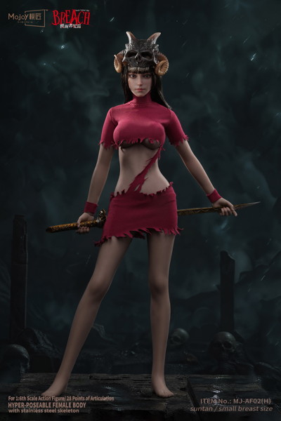 モジョイスタジオ 1/6 スレンダー フィメールボディ ヘッド付き レッド
