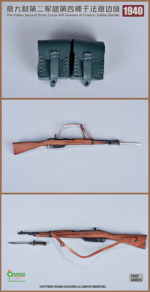 Qオレンジ QOトイズ 1/6 アウトフィットセット イタリア陸軍 第2軍団 第4師団 第33歩兵連隊 フランス・イタリア国境 1940