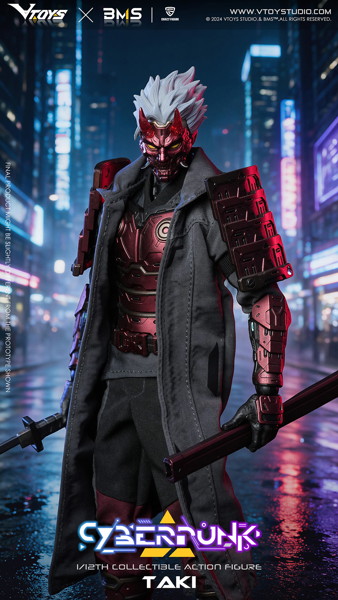 VTOYS×BMS×CF Cyberpunk（サイバーパンク）シリーズ 侍 緋色の破暁 1/12スケール可動フィギュア