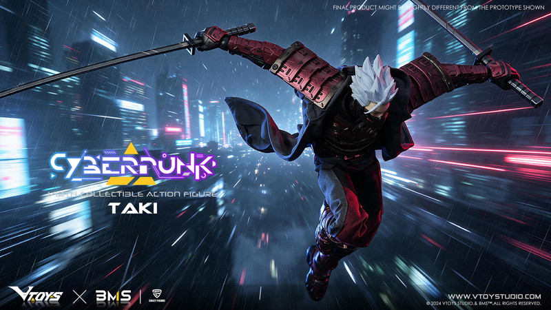 VTOYS×BMS×CF Cyberpunk（サイバーパンク）シリーズ 侍 緋色の破暁 1/12スケール可動フィギュア