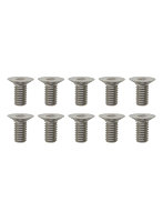 M3x6mm FHソケット スクリュー 2mm六角ソケット 高精度切削スチール製（120度/10本入）