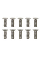 M3x8mm FHソケット スクリュー 2mm六角ソケット 高精度切削スチール製（120度/10本入）