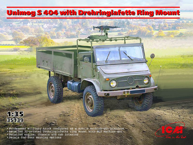 35139 1/35 ウニモグ S 404 w/ドレーディングラフェッテ MG3車載機関銃