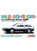 オートモービルキット トヨタ スプリンタートレノ AE86 ハイテックツートン（白＆黒）