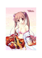 千の刃濤、桃花染の皇姫 B2タペストリー 椎葉古杜音/巫女服はだけ Wスエード