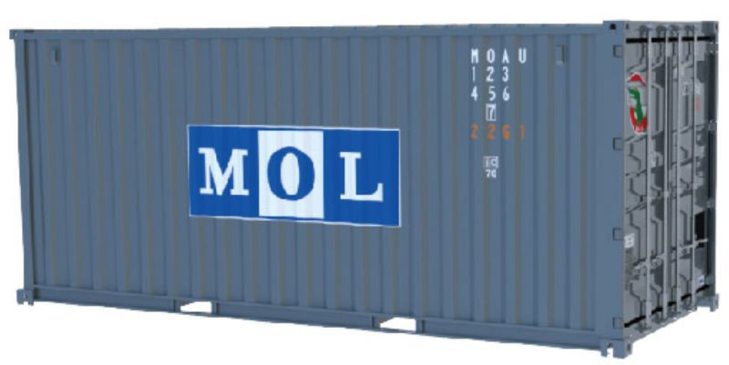 車NX-1103 1/24 車NEXTシリーズ No.1103 20ft ドライコンテナ MOL（グレー）