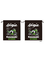 Kawasaki モーターサイクルエンブレム 巾着（GPZ900R Green）