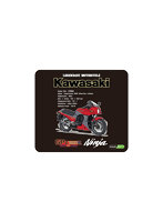 Kawasaki モーターサイクルエンブレム PUレザーマウスパッド（GPZ900R Red）