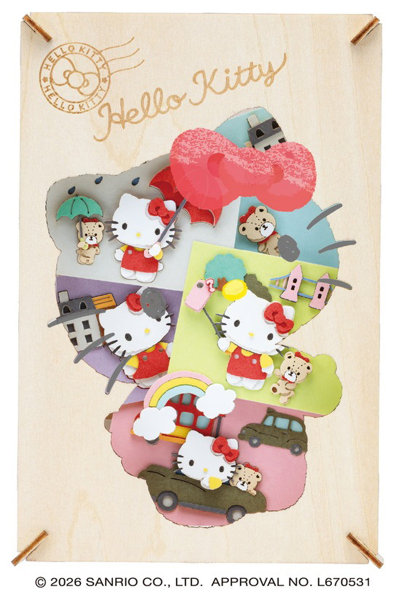【BOX販売】サンリオキャラクターズ ペーパーシアター-ウッドスタイル- PT-WL38 Hello Kitty（1BOX=6個入）
