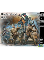 マスターボックス MB35116 1/35 英独・白兵戦WW-I-英兵2体＆独兵3体-塹壕ミニジオラマ付