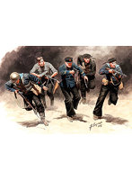 マスターボックス MB35153 1/35 露・ソ連陸戦隊5体攻撃シーン1941-42東部戦線シリーズNo.3