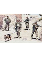 マスターボックス MB35154 1/35 米・現用歩兵4体＋軍用犬・アフガン戦捜索部隊