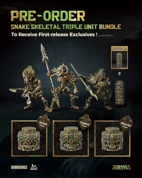 Yototoy SNAKE SKELETALシリーズ 1/12スケール 可動フィギュア3体セット
